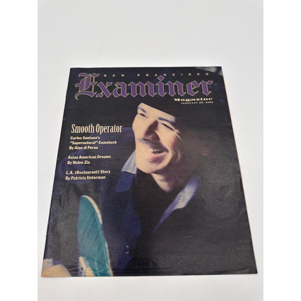 Vintage San Francisco Examiner Magazine Feb 20 2000 Carlos Santana Cover Story